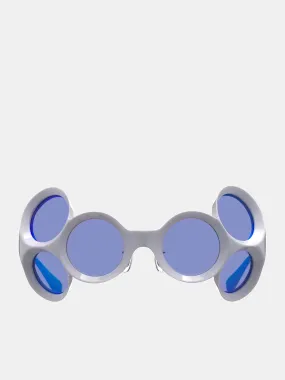 087 Six Eyes Sunglasses (FA-087-853-WHITE)