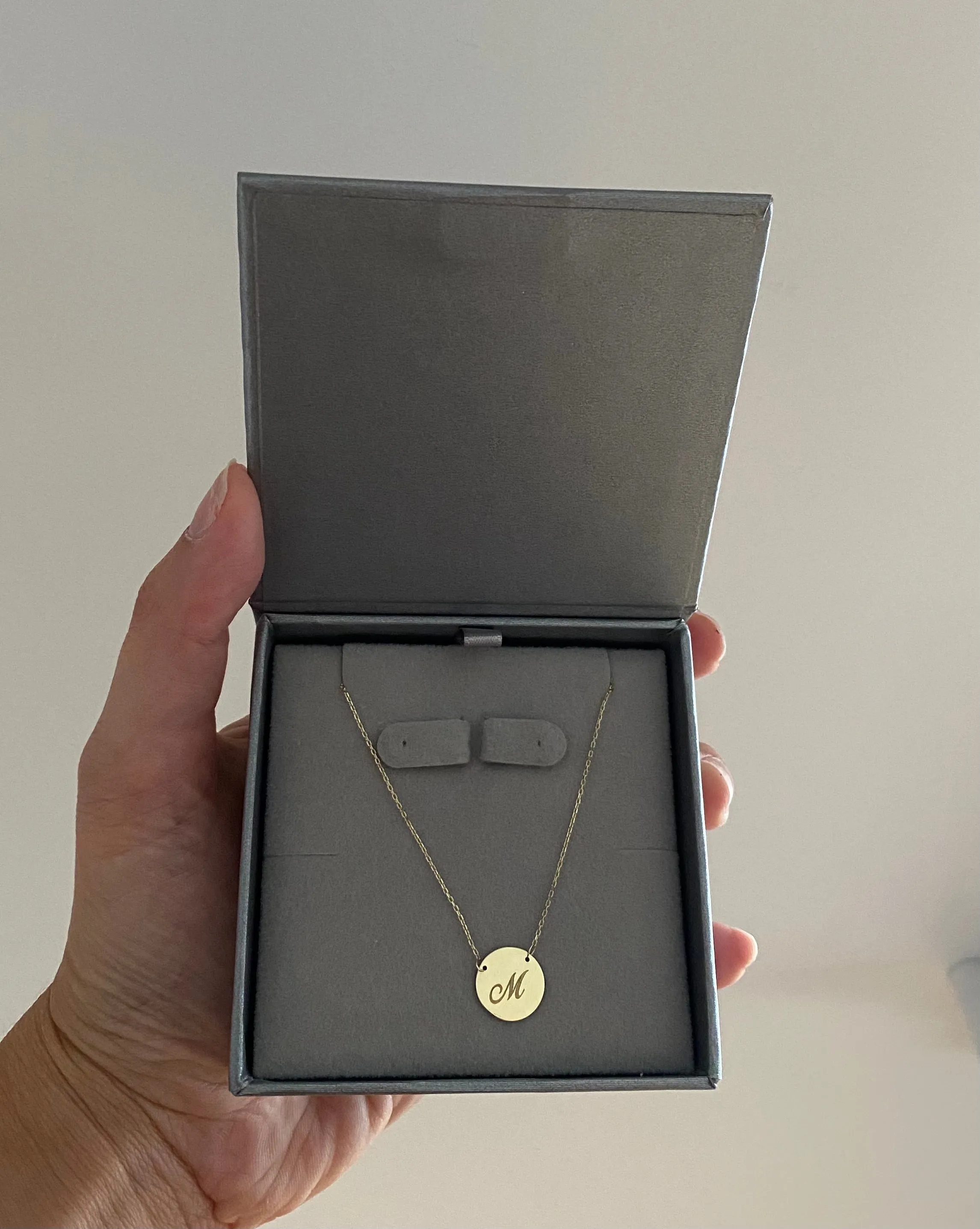 10 Karat Gold Mini Disc Necklace