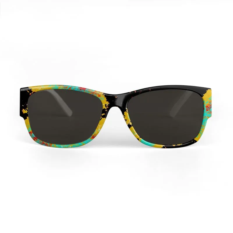 #103 JAXS N CROWN DESIGNER SUNGLASSES, ABSTRACT PRINT