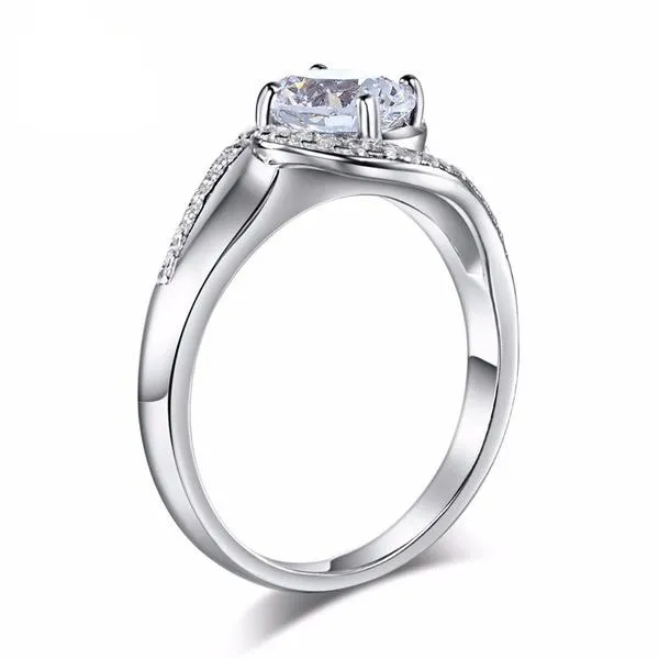 1.25 Carat Round Cut Twist Ring