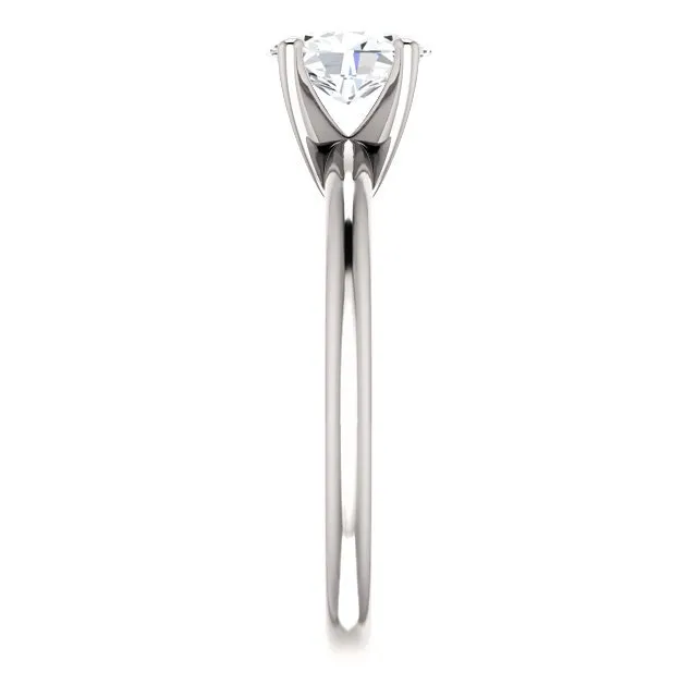 14KT GOLD 3/4 CT OVAL DIAMOND SOLITAIRE RING