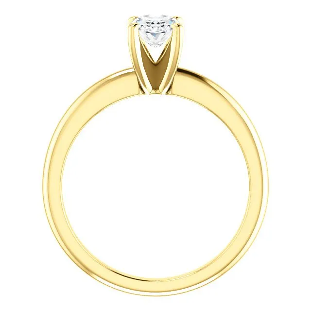 14KT GOLD 3/4 CT OVAL DIAMOND SOLITAIRE RING