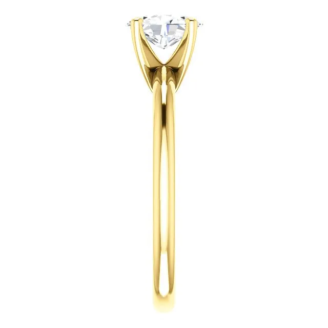 14KT GOLD 3/4 CT OVAL DIAMOND SOLITAIRE RING