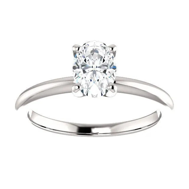 14KT GOLD 3/4 CT OVAL DIAMOND SOLITAIRE RING