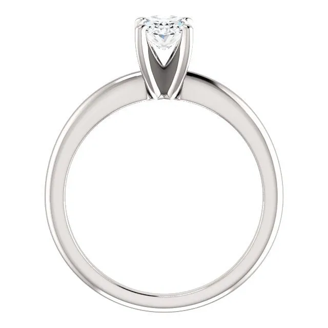 14KT GOLD 3/4 CT OVAL DIAMOND SOLITAIRE RING