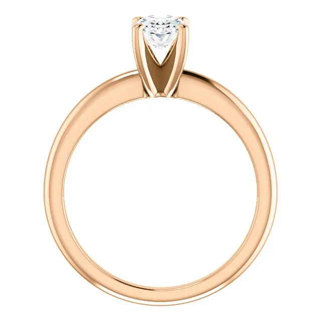 14KT GOLD 3/4 CT OVAL DIAMOND SOLITAIRE RING