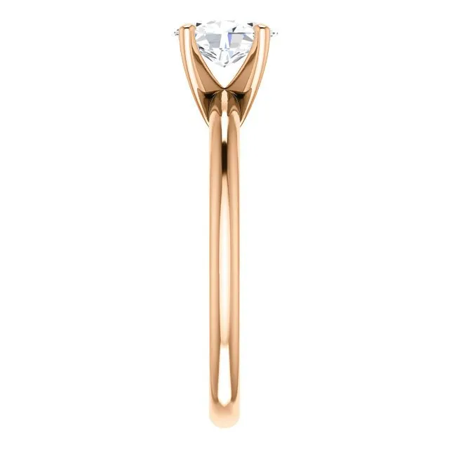 14KT GOLD 3/4 CT OVAL DIAMOND SOLITAIRE RING