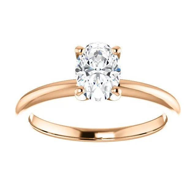 14KT GOLD 3/4 CT OVAL DIAMOND SOLITAIRE RING