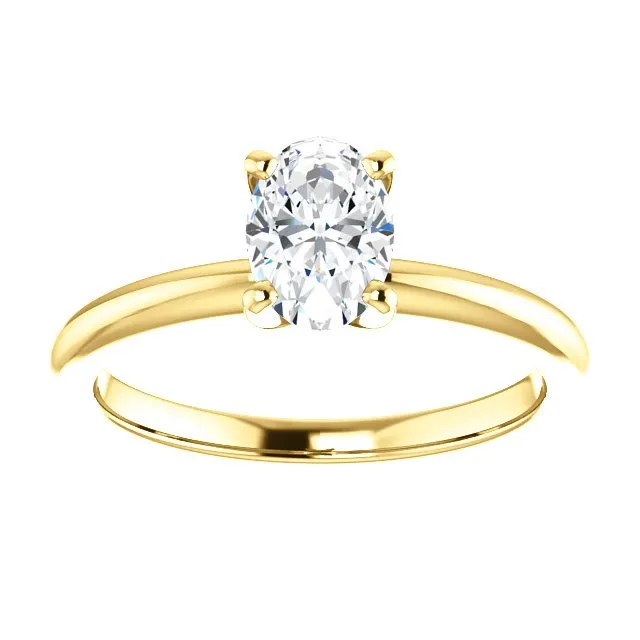14KT GOLD 3/4 CT OVAL DIAMOND SOLITAIRE RING