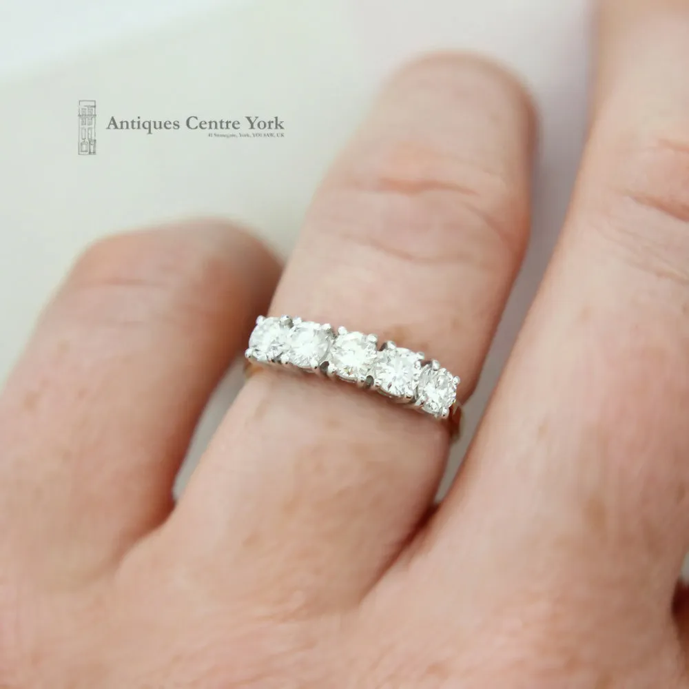 18ct Diamond 5 Stone Ring 1.00ct