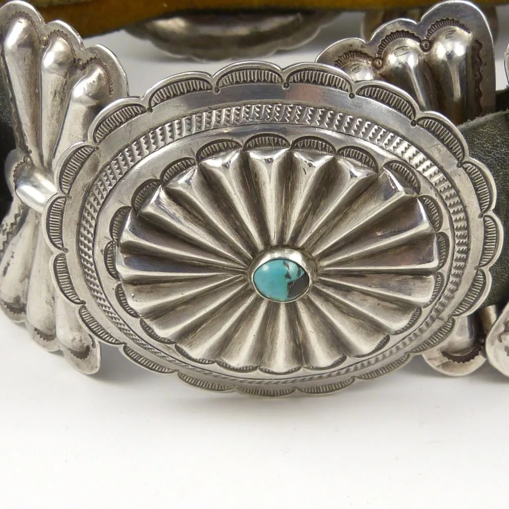 1950s Bisbee Turquoise Concha Belt
