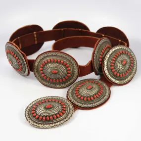 1990s Coral Concha Belt