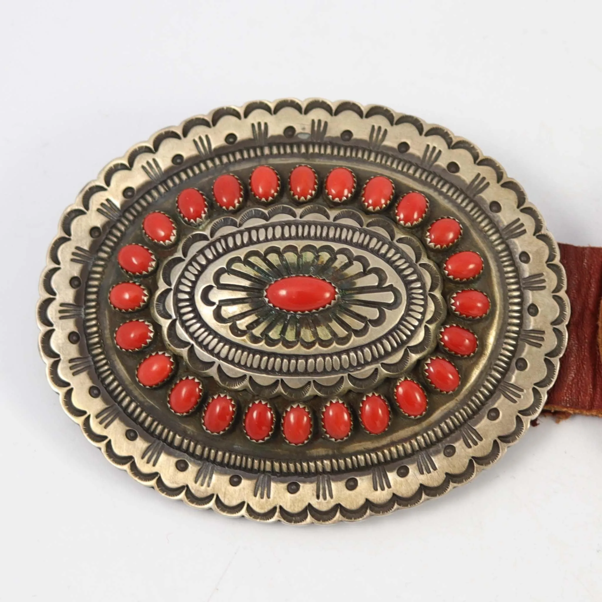1990s Coral Concha Belt