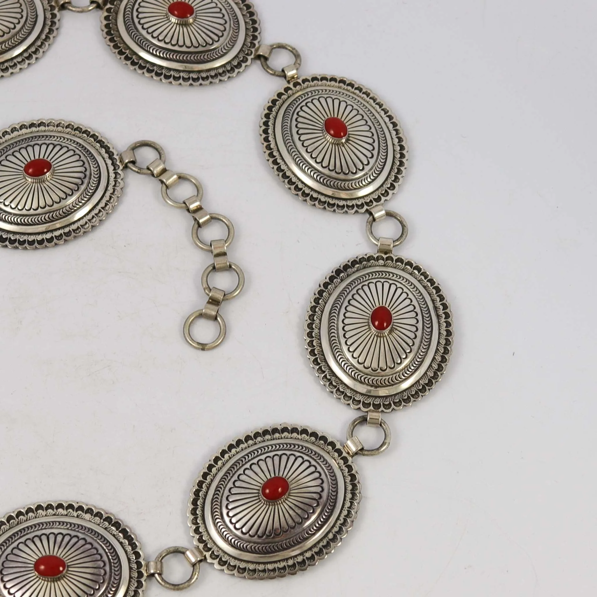 1990s Coral Link Concha Belt