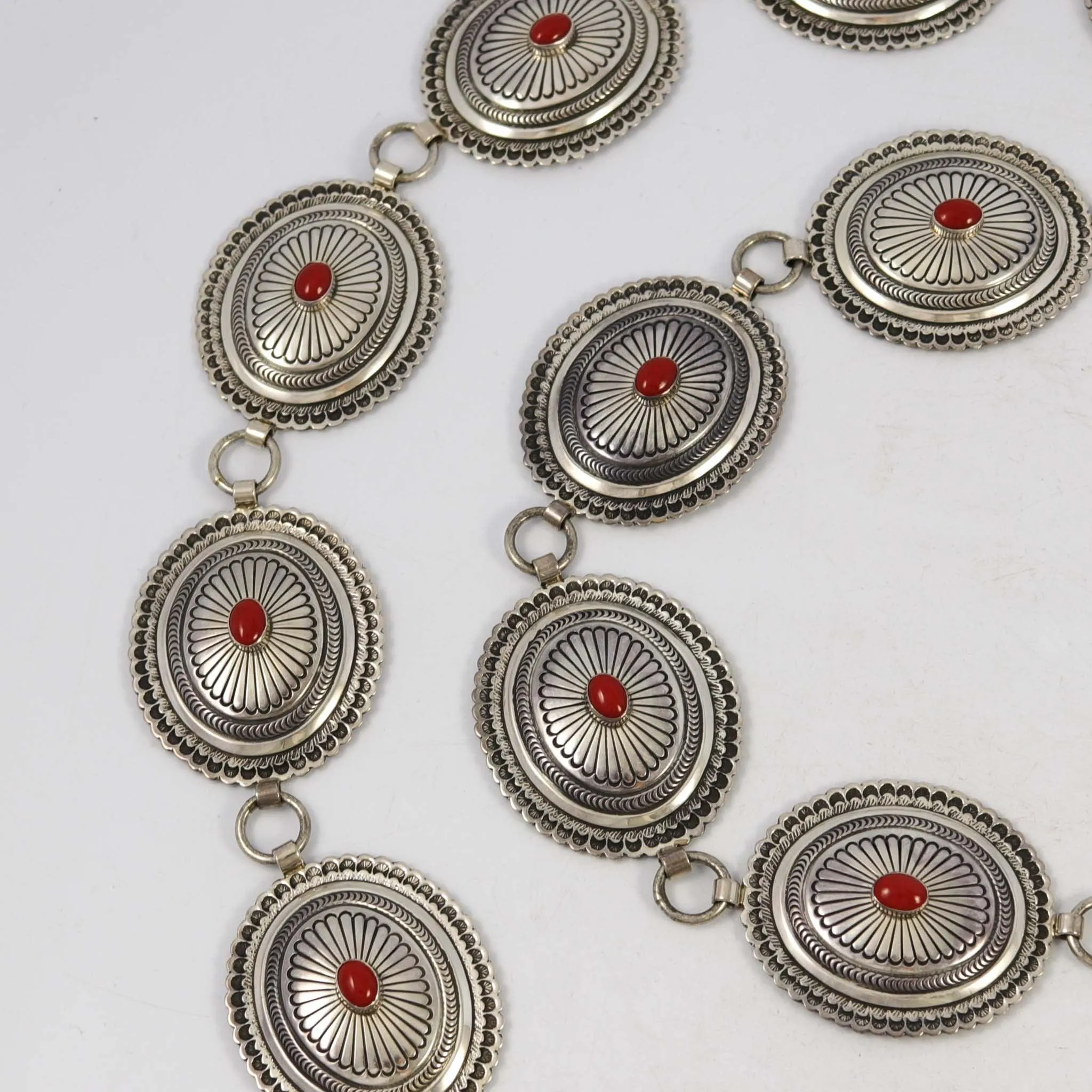 1990s Coral Link Concha Belt