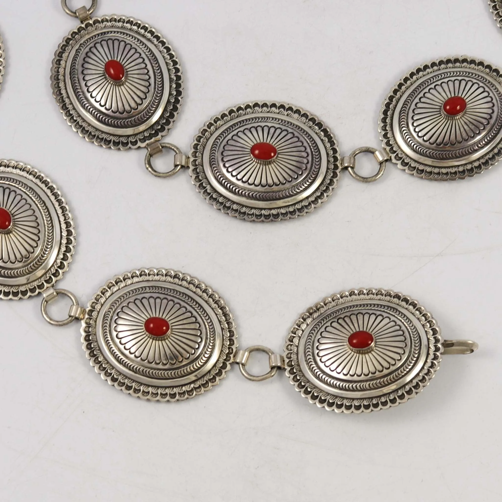 1990s Coral Link Concha Belt