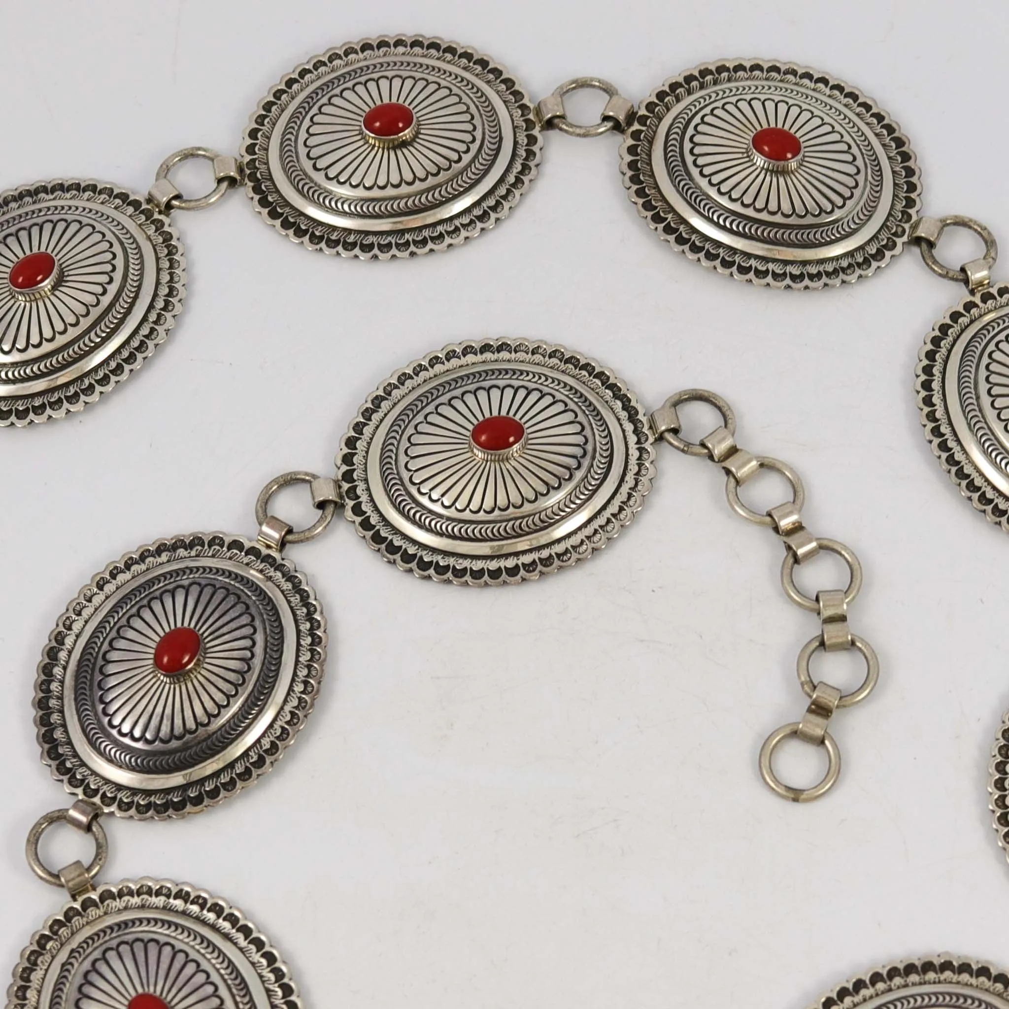 1990s Coral Link Concha Belt