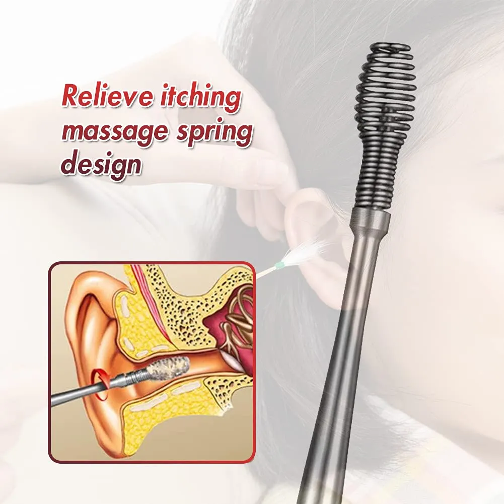 20Pcs Earwax Removal Kits Brushes for Ear, Ear Cleaning Tool Kits, Luminous Ear Picks Earwax Catcher Cleaning Brushes Clips Goose Feather Ear Pick Stick, Adults and Children Ear Wax Removal Tool
