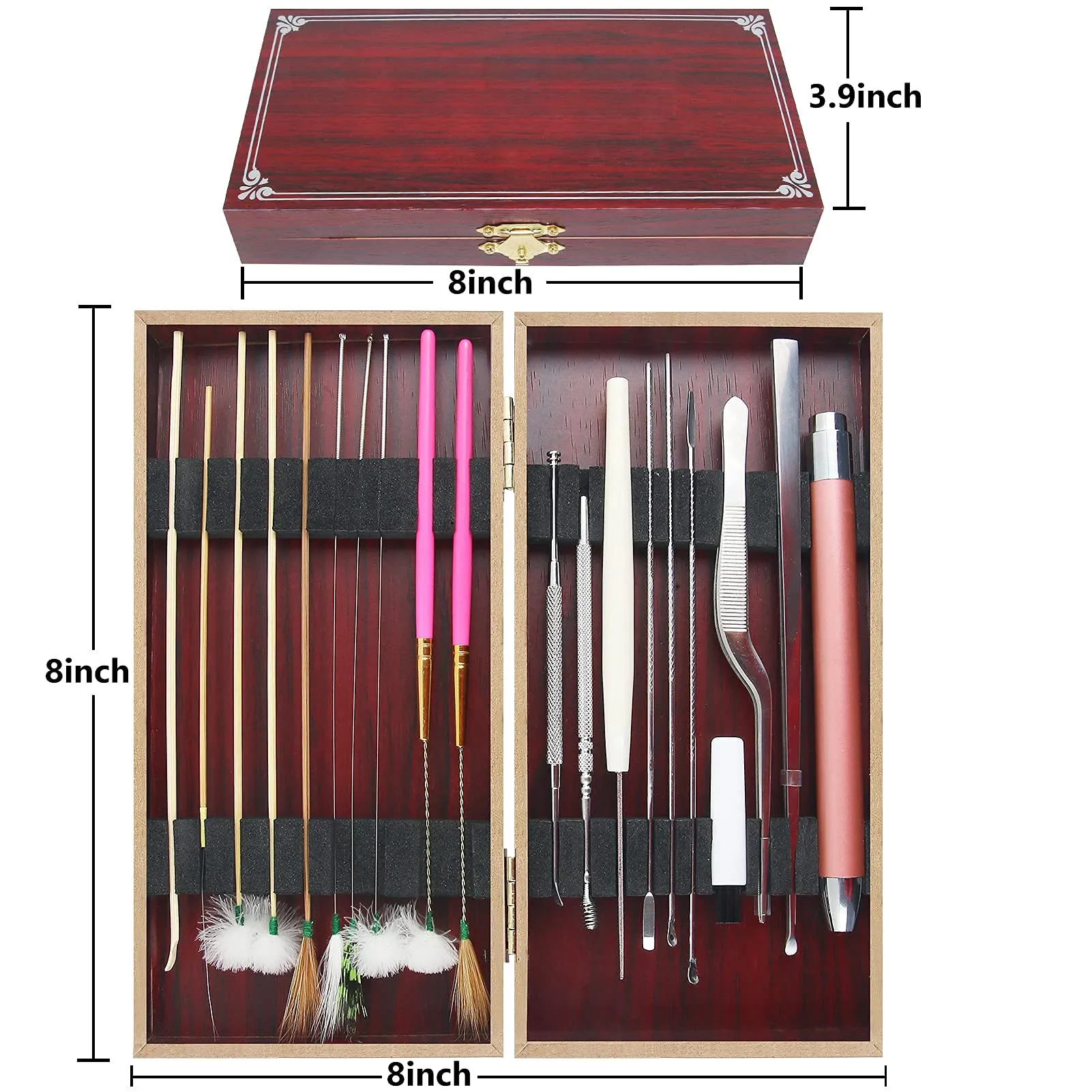 20Pcs Earwax Removal Kits Brushes for Ear, Ear Cleaning Tool Kits, Luminous Ear Picks Earwax Catcher Cleaning Brushes Clips Goose Feather Ear Pick Stick, Adults and Children Ear Wax Removal Tool