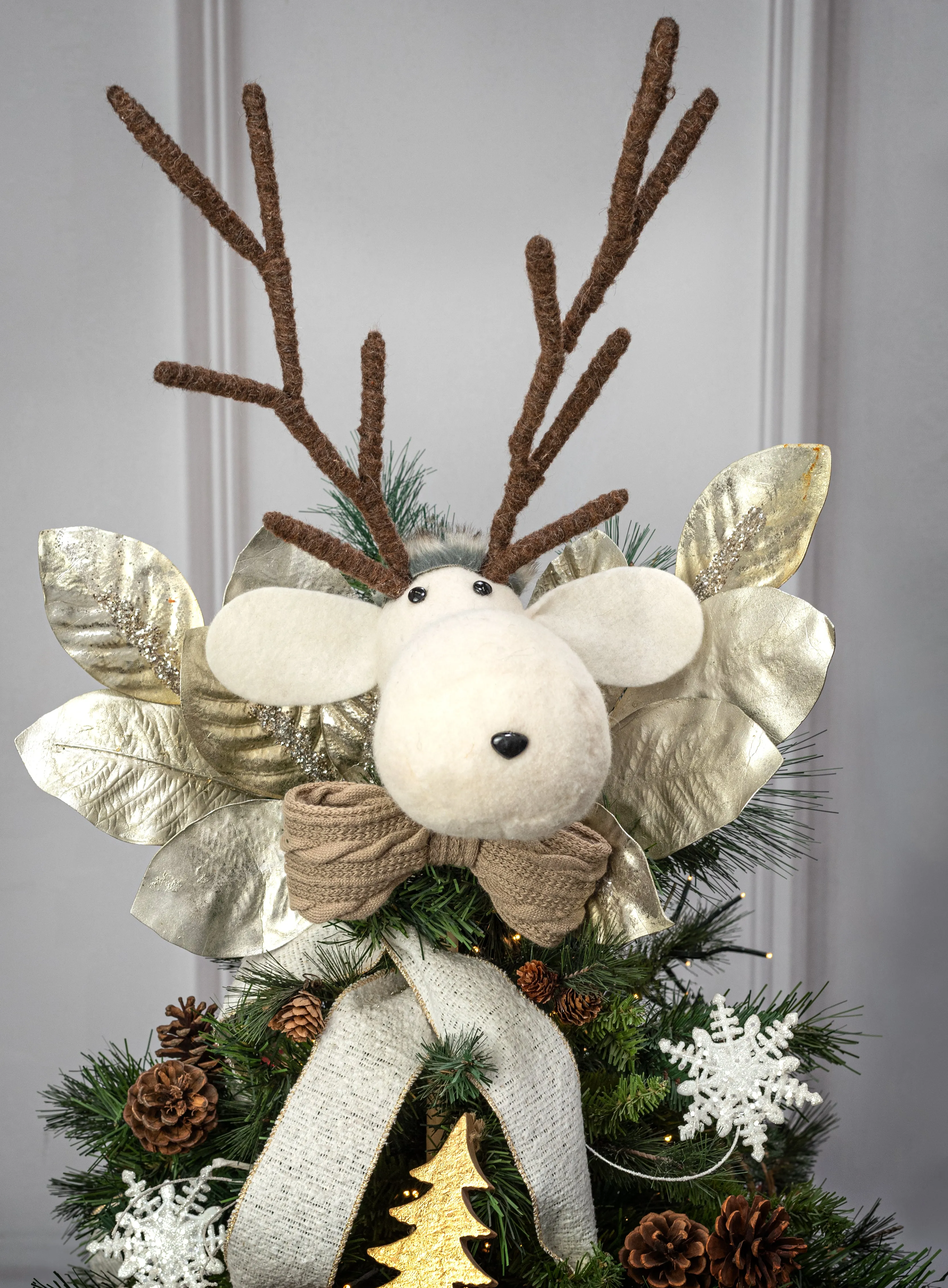 32" Felted Moose Head Tree Topper