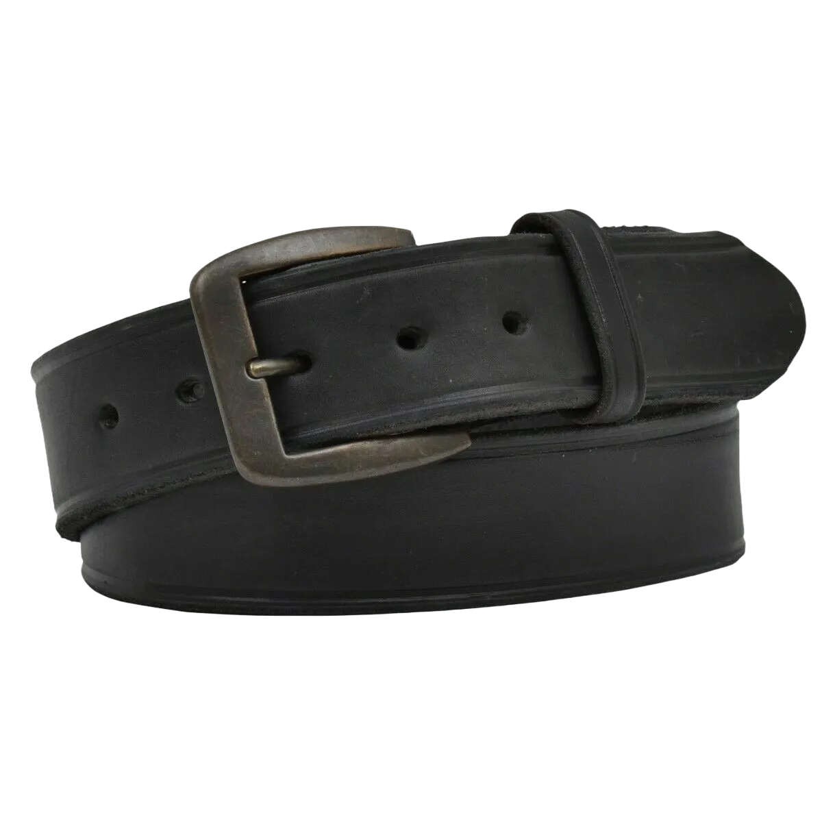 3D Belt Company Men's Latigo Creased Black Leather Belt D1140