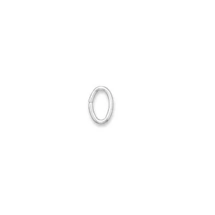 6mm x 4mm Oval Sterling Silver Open Jump Rings (Package of 10)