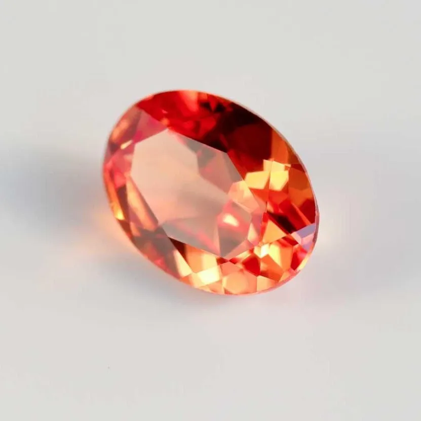 7x5mm Oval Lab-grown Padparadscha Sapphire - 113875