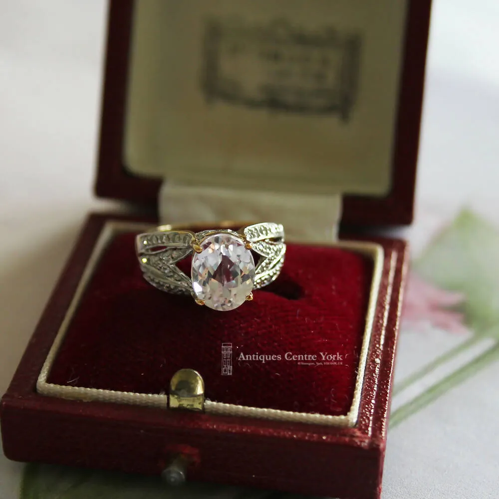 9ct Pink Kunzite & Diamond Dress Ring