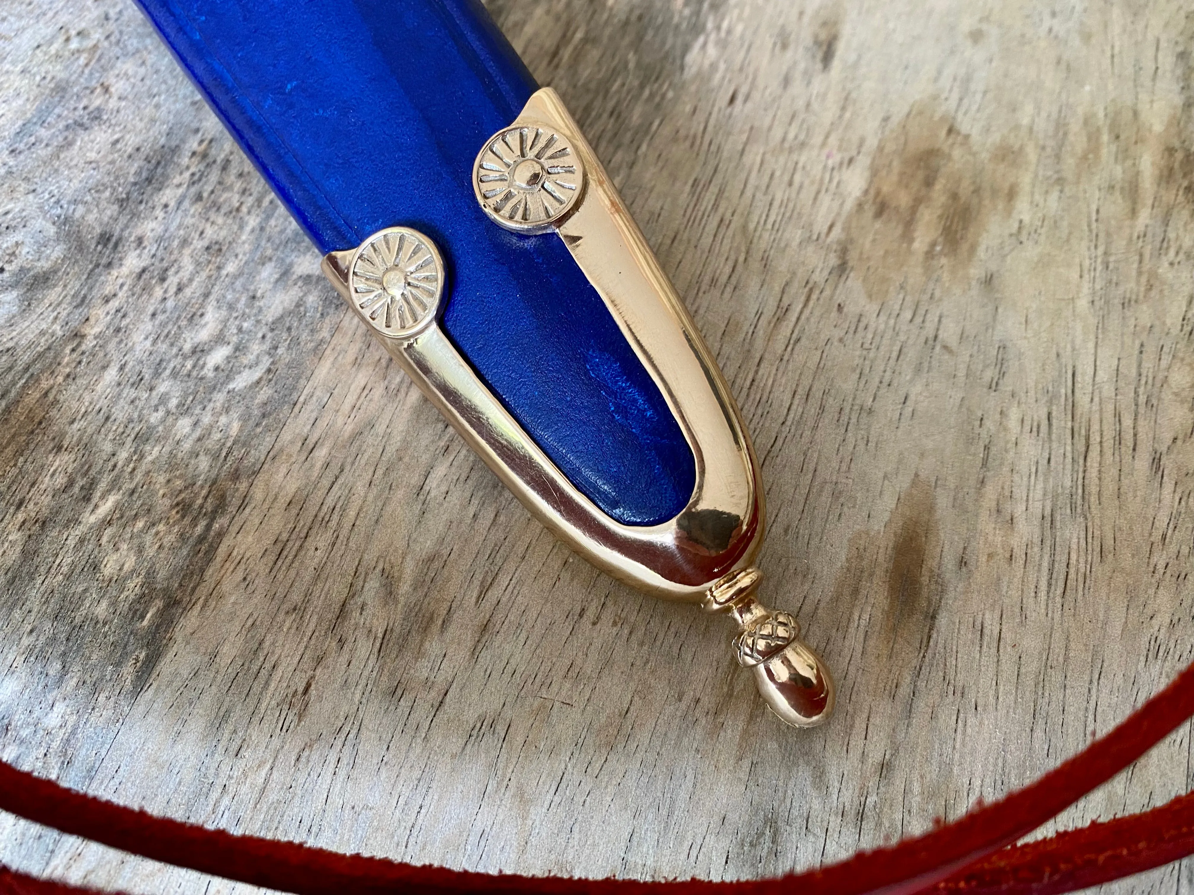 Albion Senlac/Norman Sword Scabbard with Arn set up tied belt -  SOLD