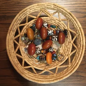 Amber Beaded Keychain