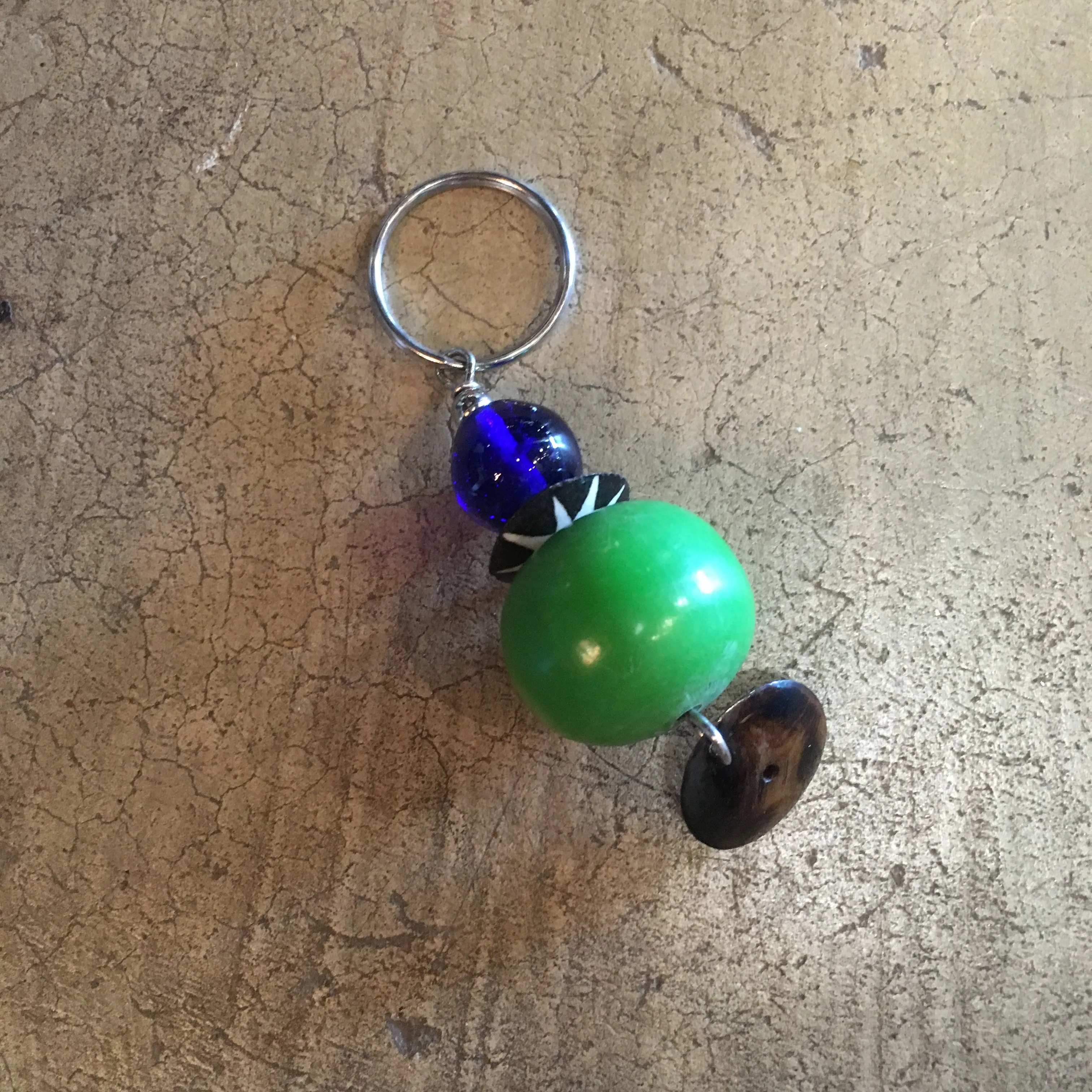 Amber Beaded Keychain