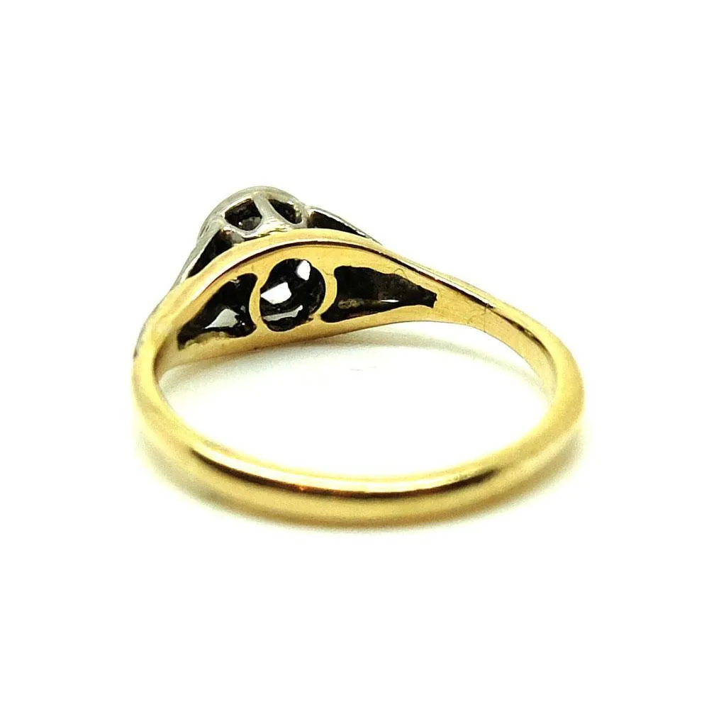 Antique Victorian Diamond 18ct Gold Engagement Ring