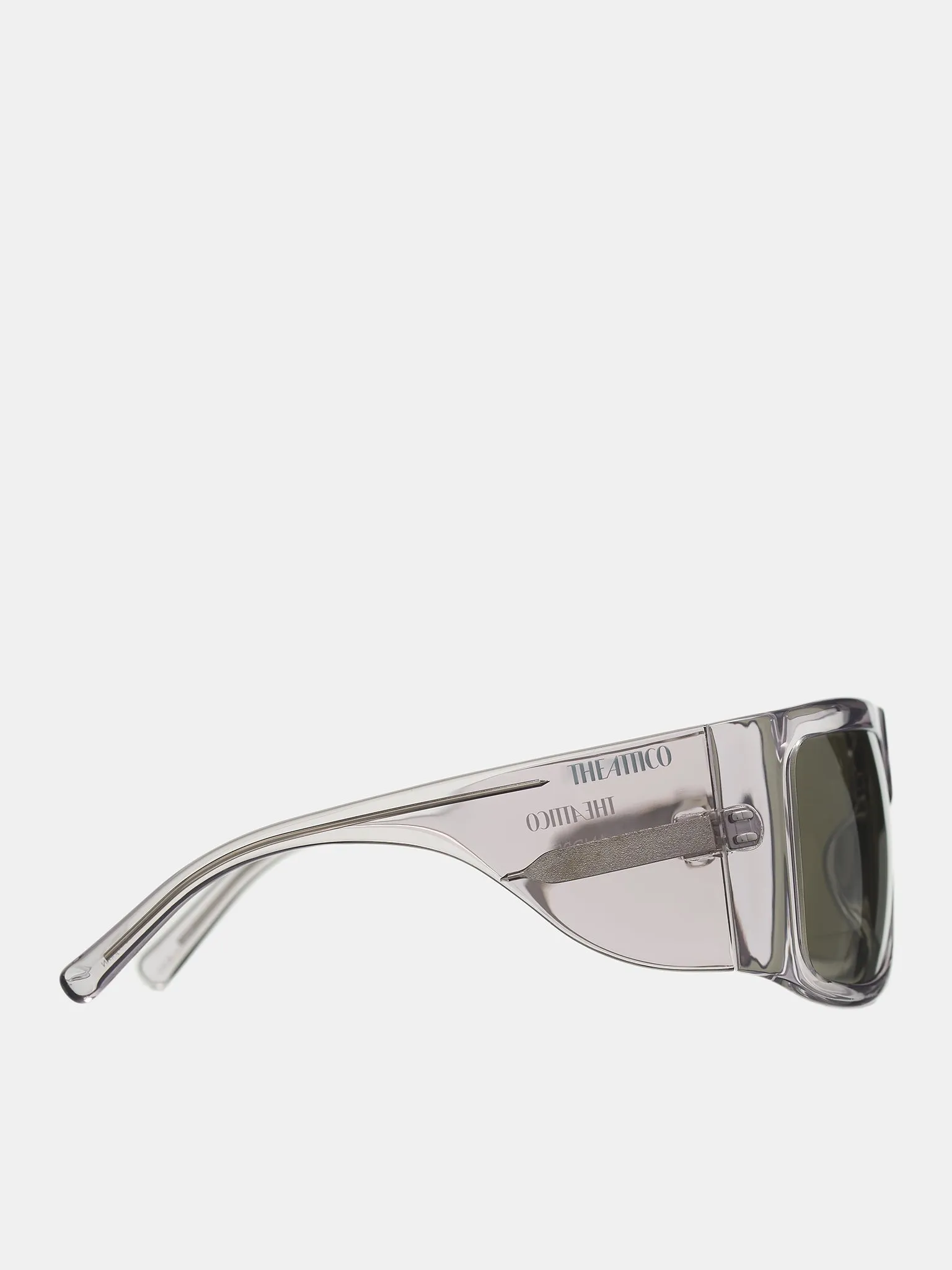 Attico Andre Oversized Sunglasses (ANDRE-SMOKE-SILVER-BROWN)