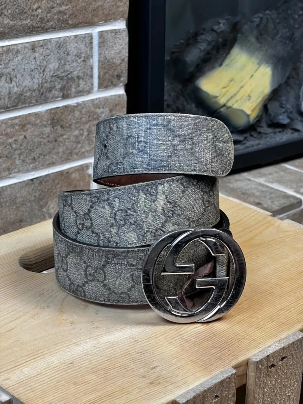 Authentic Monogram Gucci Belt Size 130 cm