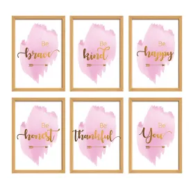 Be Brave, Be Kind, Be You Wall Art - Pink