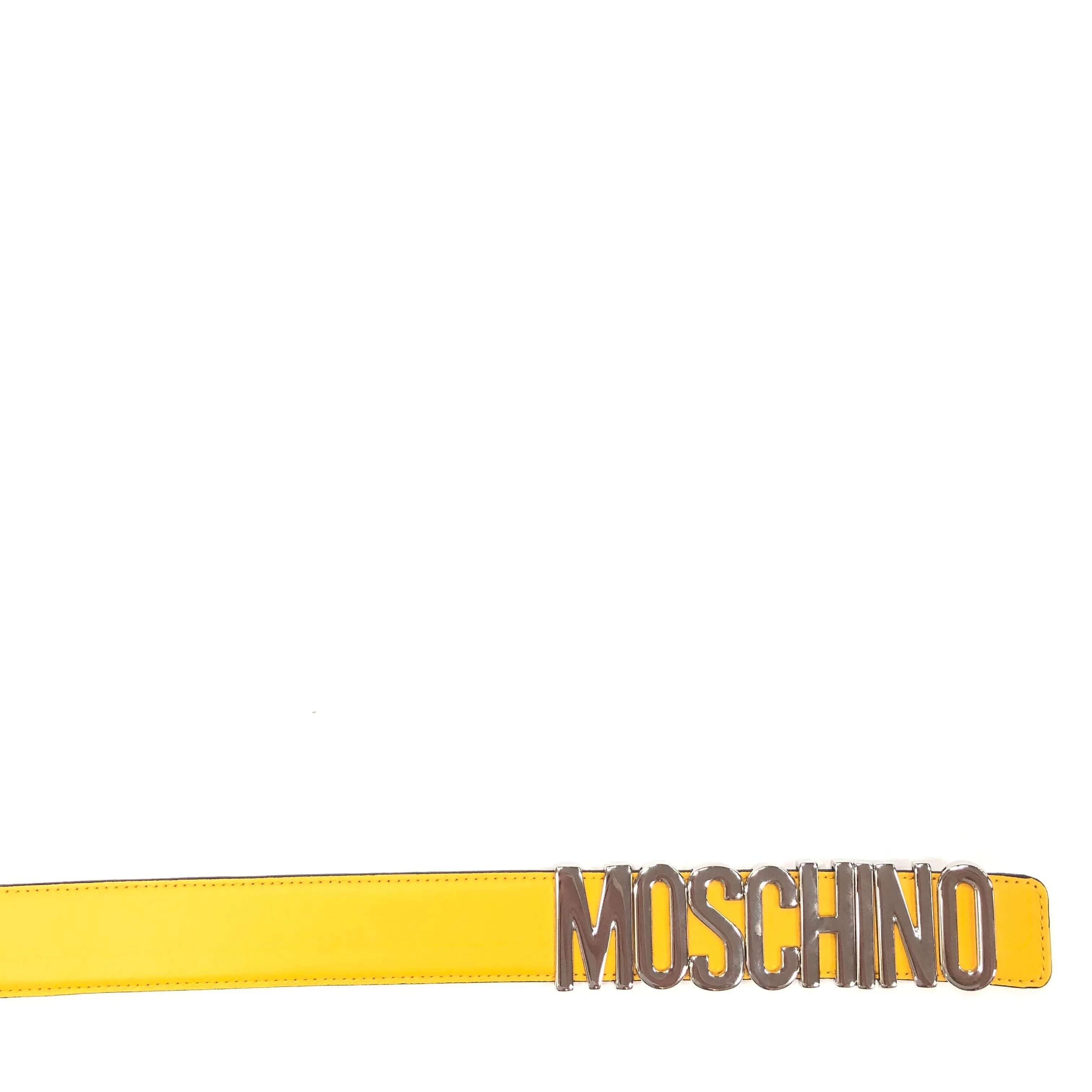 Belt In Leather With Logo (Yellow)
