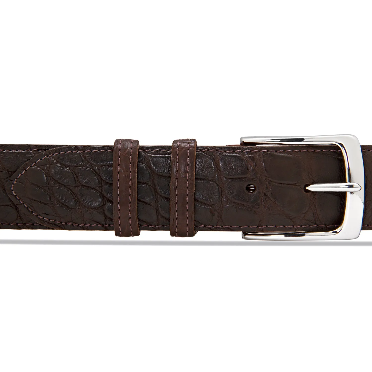 Belt in Matte Brown Alligator