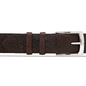 Belt in Matte Brown Alligator