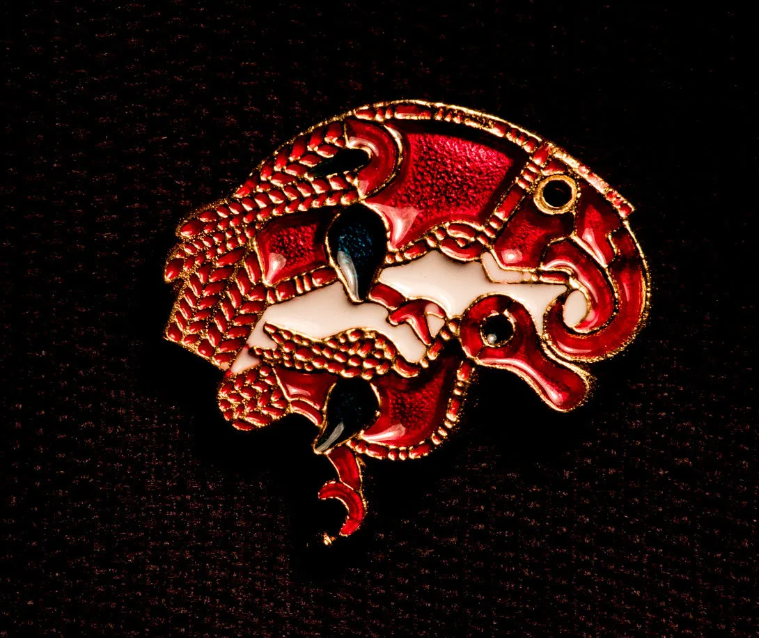 Bird purse mount - Facing right, Sutton Hoo S-25
