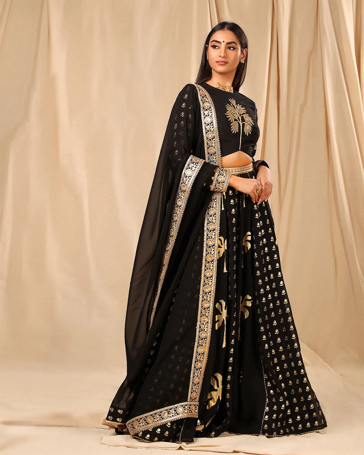 Black Coco Lehenga Set