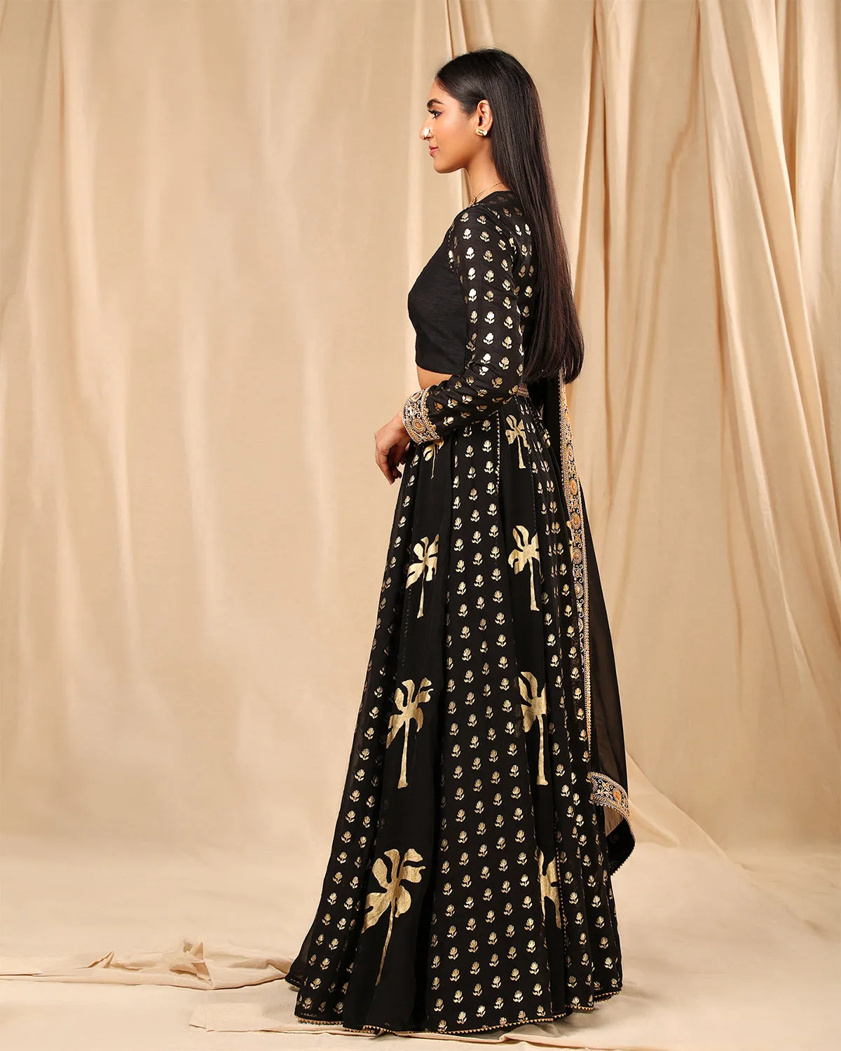 Black Coco Lehenga Set