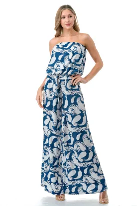 Blue Swirl Jumpsuit