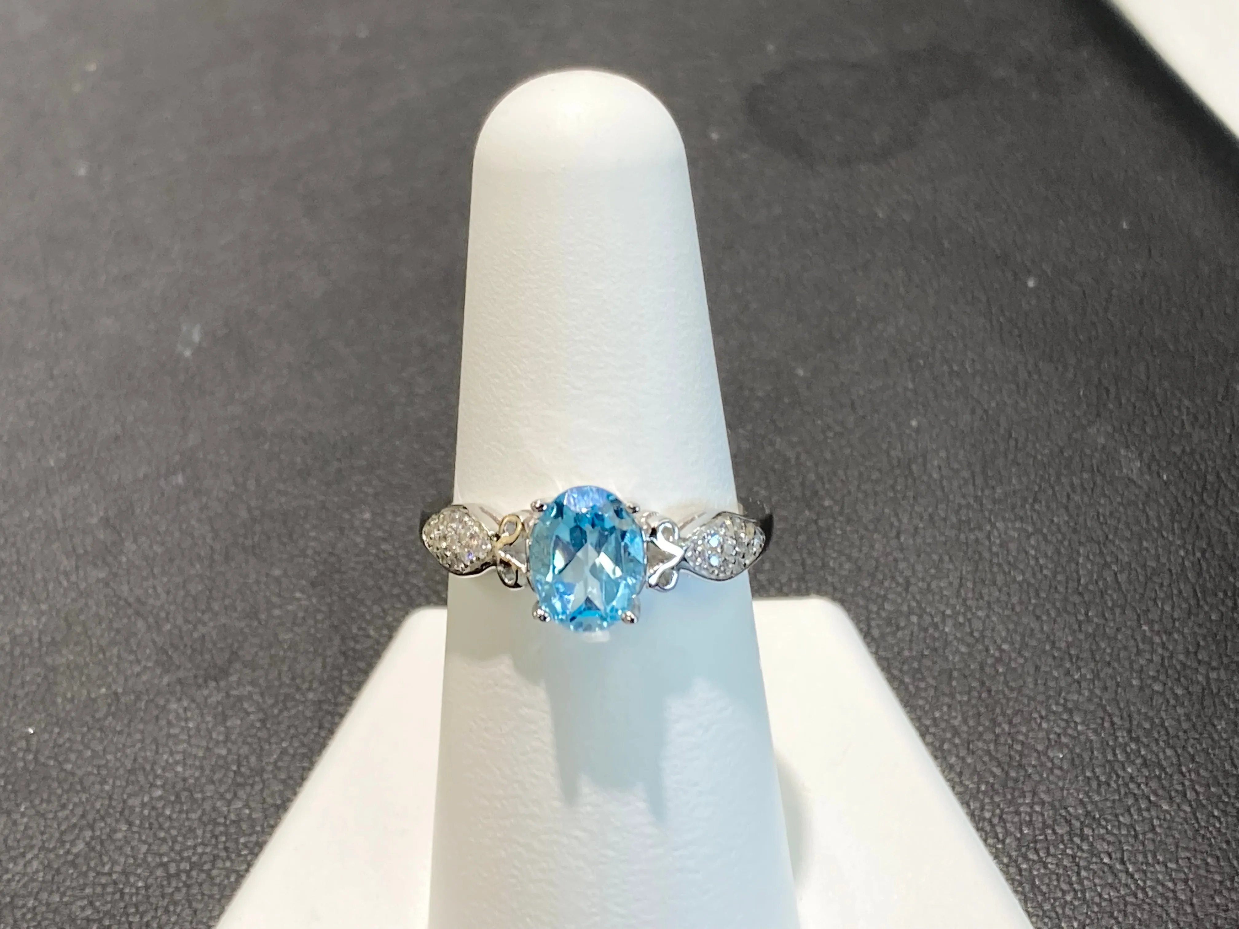Blue Topaz Silver Ring