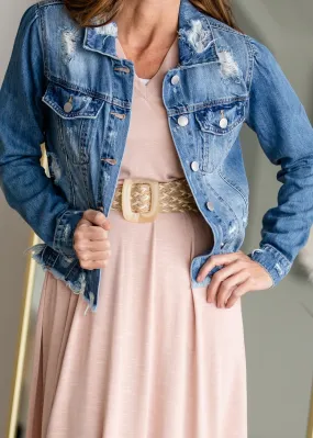 Braided Tan Round Buckle Belt