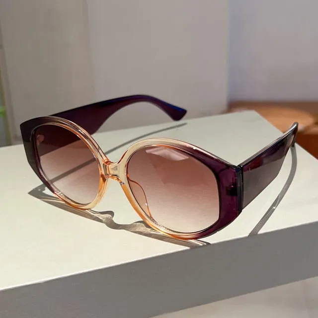 Calm Colors Round Plastic Fashion Sunglasses