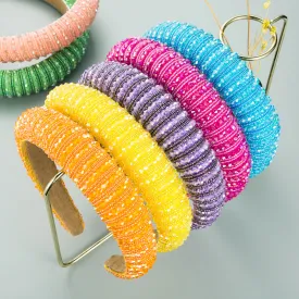 candy color beaded headband