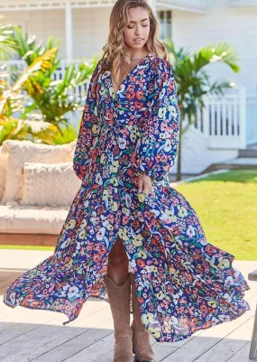 Carnation Print Teresa Maxi Dress