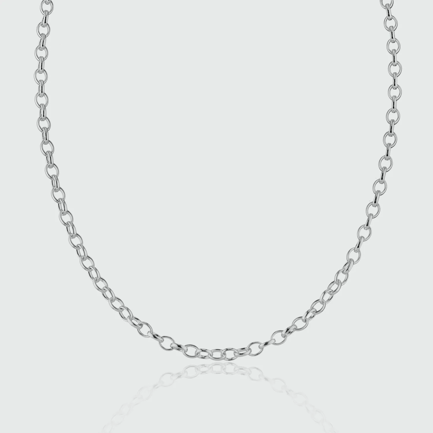 Cathcart Sterling Silver Oval Belcher Necklace