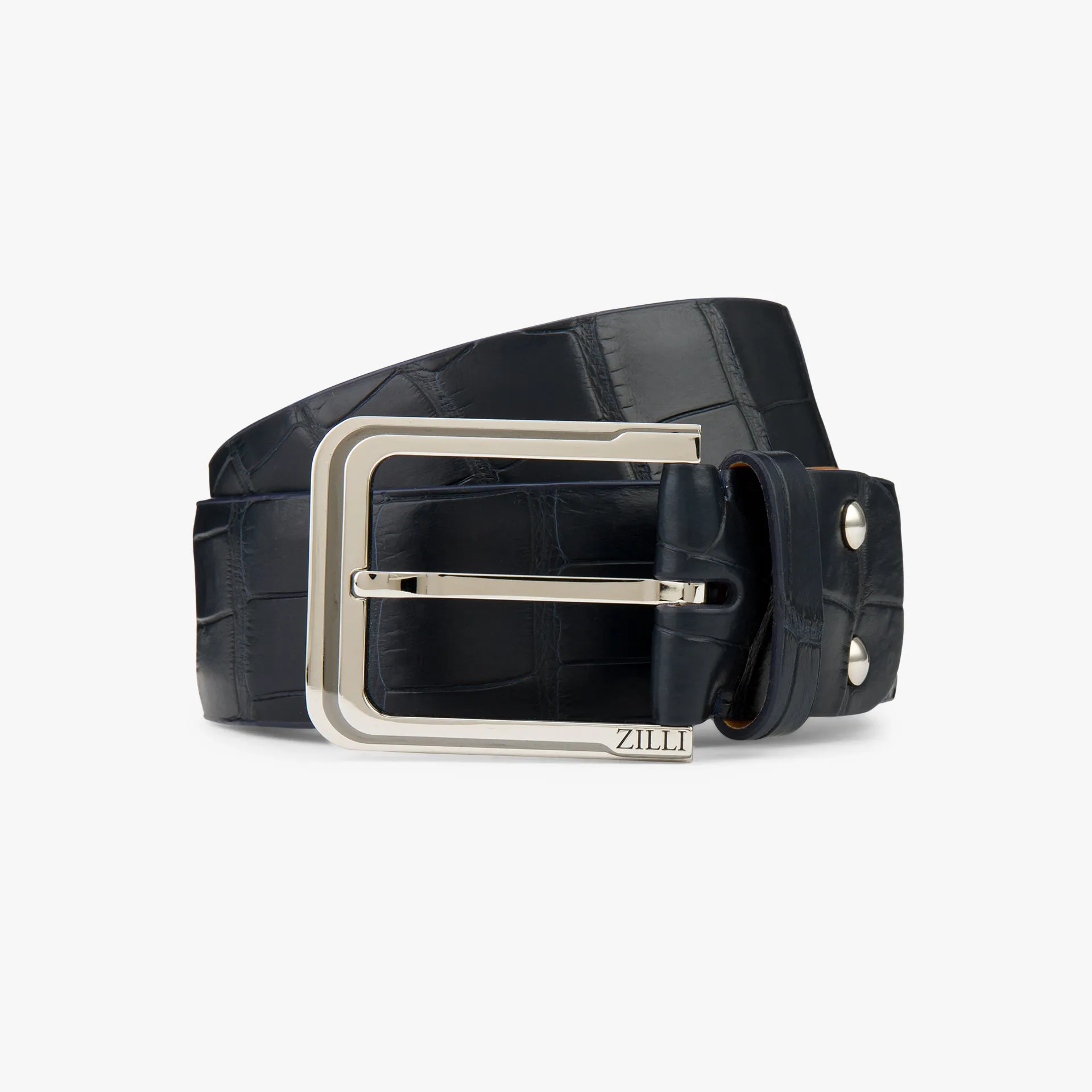 Classic Belt in Navy Matt Crocodile 40mm, 2007 Loop Buckle