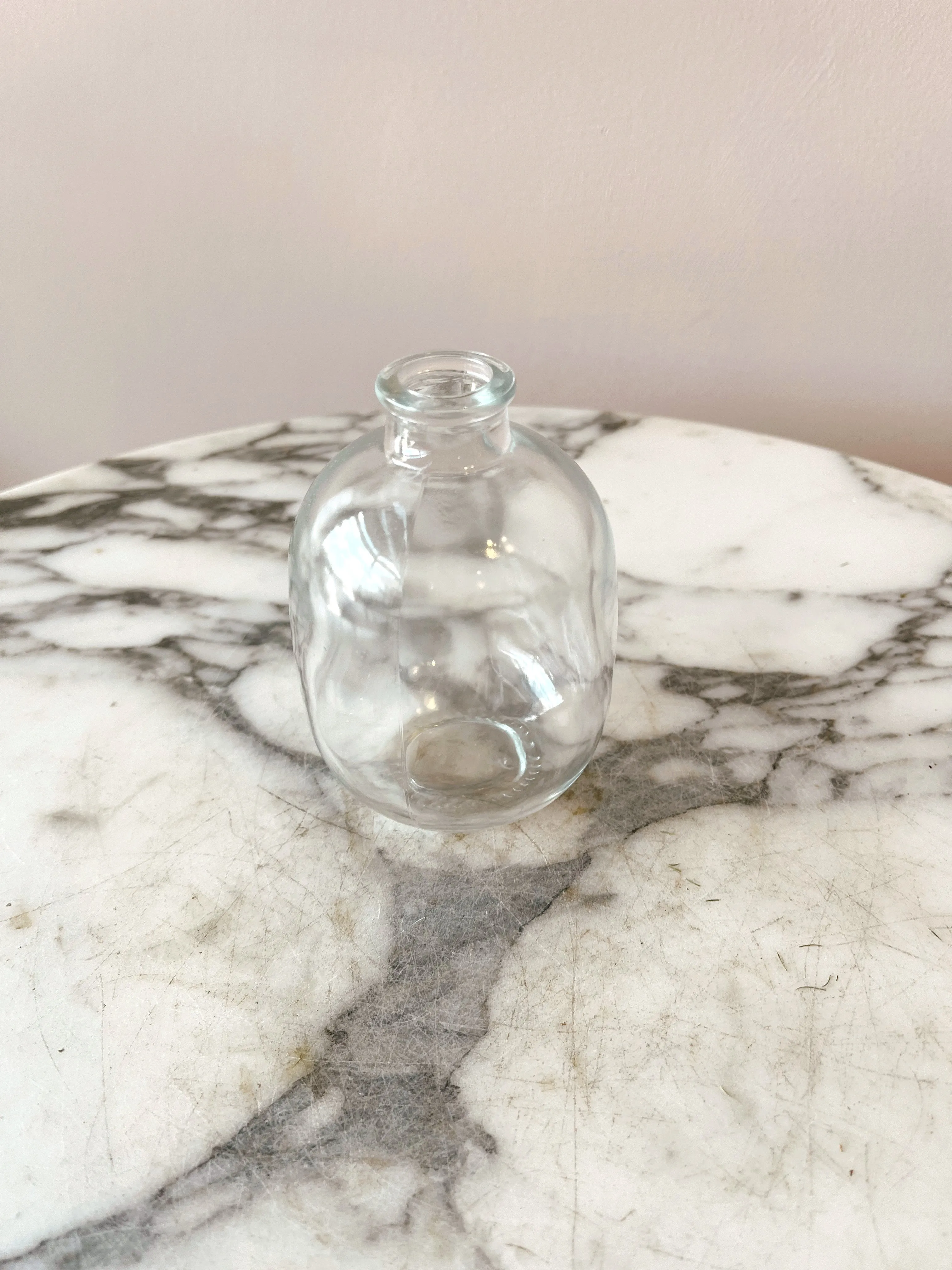 Clear, Oval Bud Vase